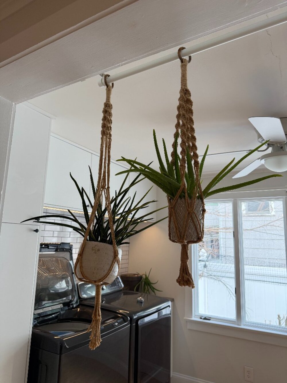 Macrame Rope Plant Hangers - Set of 2